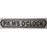 Novelty wooden sign - 'Pimm's O'Clock'