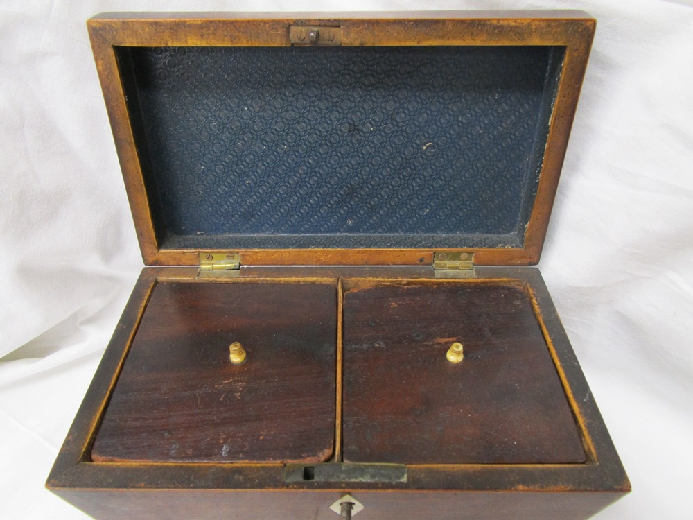 Victorian mahogany tea caddy - Image 2 of 4