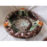 Large Majolica type fruit bowl