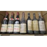 7 bottles of assorted vintage red wine to include 3 Chinon 1992
