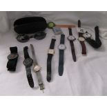 Collection of watches, Zippo lighter & Oakley designer sunglasses