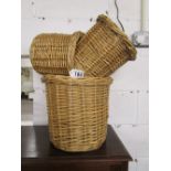 3 wicker baskets