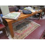 Unusual Art Deco style walnut extending dining table