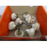 4 pairs of Victorian ceramic door knobs