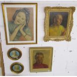 5 framed portraits