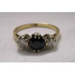 18ct sapphire and diamond set ring