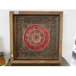 Interesting Eastern carved hardwood clock front