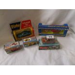 5 boxed diecast cars to include Dinky