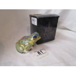 Royal Crown Derby Frog - Boxed with gold stopper