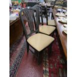 Set of six dining chairs