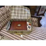 Suitcase containg interesting memorabilia - Sarah Churchill, Idris Evans etc