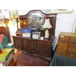 Large Edwardian mirror-back sideboard