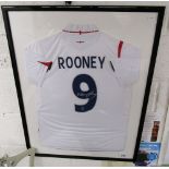Signed Wayne Rooney England football shirt - Provenance verso