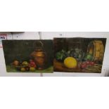 Pair of oils on canvas - Still life's by A Roberts