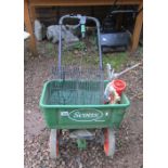 Lawn spreader, rat traps and spray guns