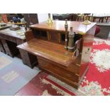 Yew wood secretaire with secret drawer