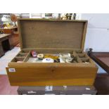 Fitted box with brass handles and contents