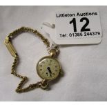Ladies gold Tudor wrist watch