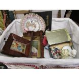 Box of Victorian nursery items