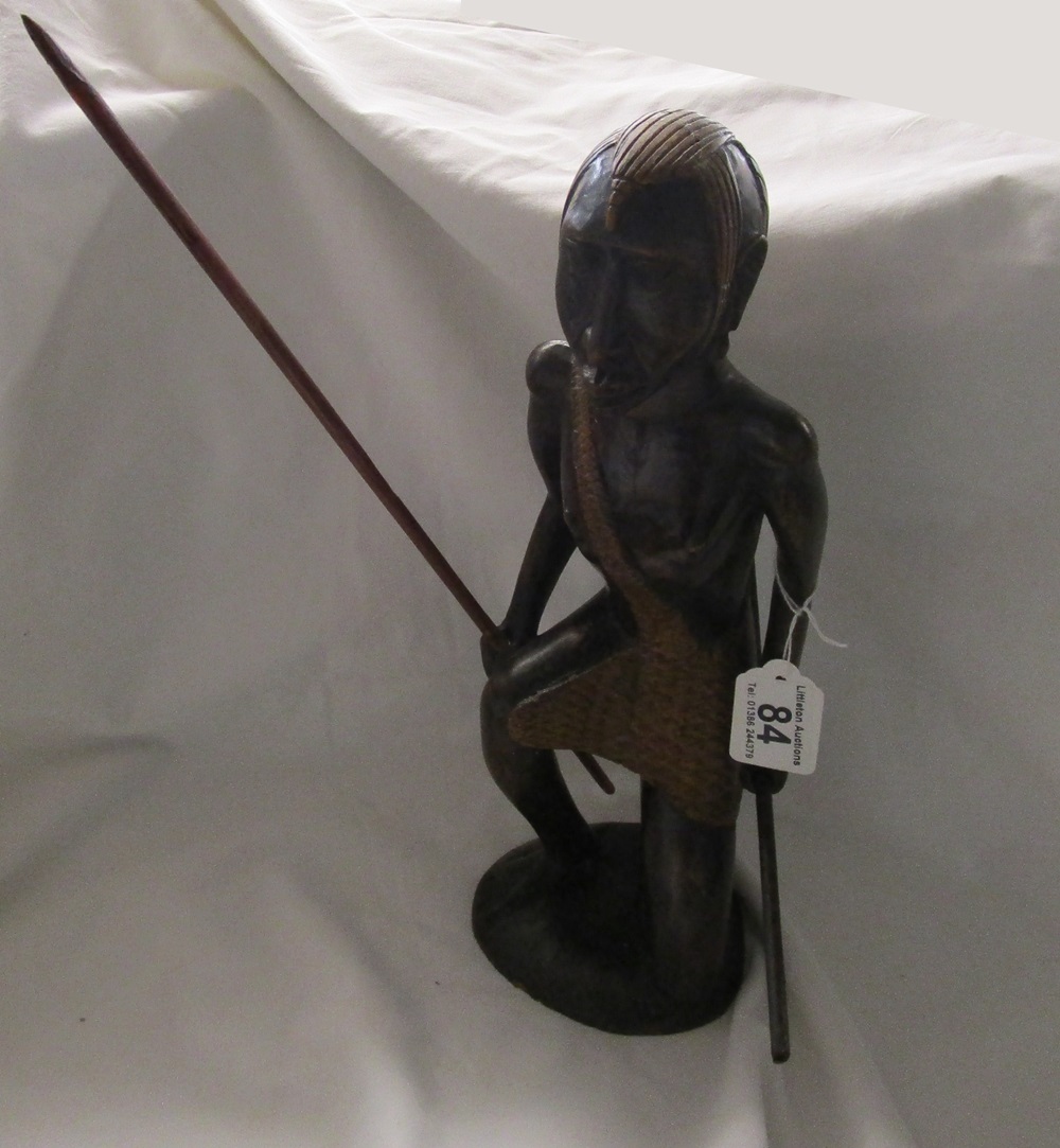 Carved wooden African figure