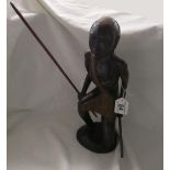 Carved wooden African figure