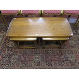 Ercol 'Golden Dawn' nest of 3 tables