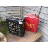 2 retro petrol cans