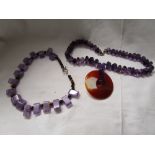 2 amethyst necklaces