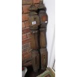 2 wooden Newel posts