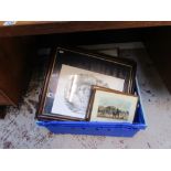 Box of prints & pictures