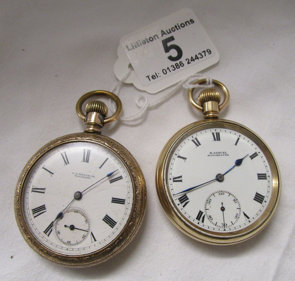 2 gold plated pocket watches