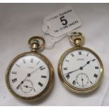 2 gold plated pocket watches
