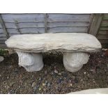 Stone tree effect bench