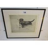 Signed & L/E print - Dog with Pheasant