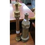 2 old brass hose nozzles