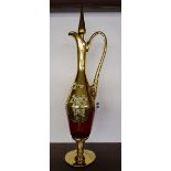 Venetian glass claret jug with stopper