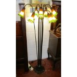 10 branch Tiffany style lamp in working order