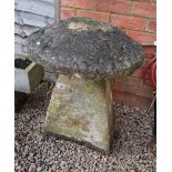 Good antique staddle stone with top