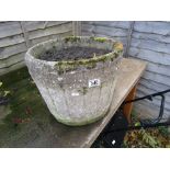 Large circular stone planter