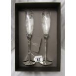 Pair of boxed Waterford 'Monique Lhuillier' champagne flutes