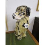 Plaster dog figure