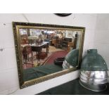 Gilt framed & bevelled glass wall mirror