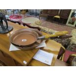 2 copper frying pans