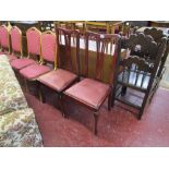 Pair mahogany dining chairs