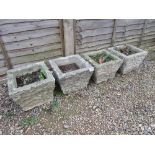 Set of 4 stone planters