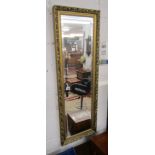 Gilt framed & bevelled glass hall mirror