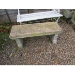 Pedestal stone bench