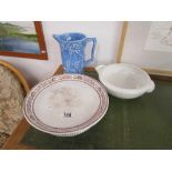 Wade jug, Victorian cake plate & "Milk bowl"