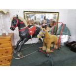 Retro rocking horse and push horse