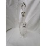 Early glass vinaigrette with silver collar A/F